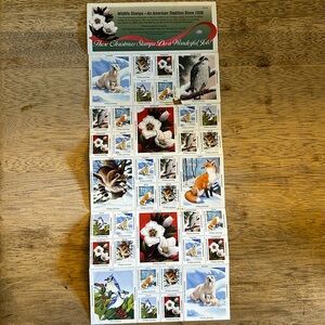 Wildlife stamps Christmas 1991 national wildlife Federation collectible sheet